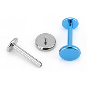 ASTM F136 Titanium Legering Dubbelzijdige Platte Achterkant Intern Gedraaide <span class=keywords><strong>Labret</strong></span> Studs Kraakbeen Studs Oor Lip & Neus Body Piercing - Product Image 6