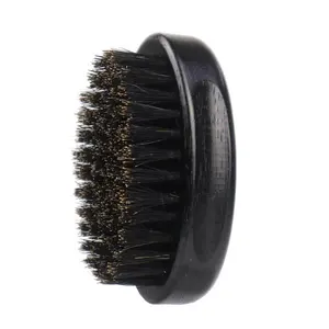 Brosse à barbe à moustache et à manche en bois vintage, logo personnalisé 100%, brosse à barbe en poils de sanglier pour hommes