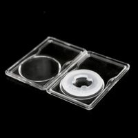 Support de présentation pour pièces de monnaie 9x6cm, boîte de rangement transparente en silicone, support scellé pour pièces de monnaie NGC, support pour dollar argenté