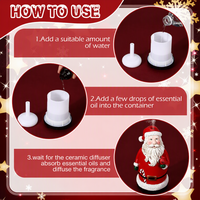 Produsen Diffuser Aroma Liburan, Diffuser Minyak Esensial, Santa Claus 80ml, Timer Auto Shut Off, OEM ODM Pesanan Grosir B2B