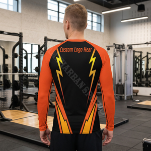 Chemise de compression à manches longues pour homme, imprimée par sublimation, séchage rapide, en spandex et polyester - Product Image 6