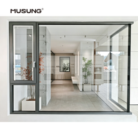 Ventanas y Puertas de Aluminio para Proyectos Residenciales, Ventana Abatible de Aluminio con Rotura de Puente Térmico y Vidrio Low-E
