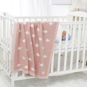 Autositz-Abdeckdecke für Kinderwagen Sommer und Frühling Neuer Stil Baby Seildelfin Jacquard Gestrickte Decke für Babys - Product Image 6