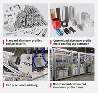 Profilé en aluminium 4040, rainures en T et en V 6063 6061 T5&T6, anodisé noir/argent, vente en gros directe usine et découpe sur mesure et CNC