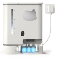 Distributeur intelligent de nourriture pour chats avec caméra HD intégrée, audio bidirectionnel, application Wi-Fi et surveillance visuelle en temps réel – Meilleures ventes d'accessoires pour animaux de compagnie