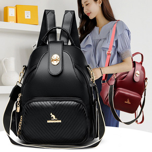High Quality Women <b>Large</b> Capacity <b>Backpack</b> Purses Leather Female Vintage Bag <b>School</b> Travel <b>Backpack</b> Ladies - Product Image 4