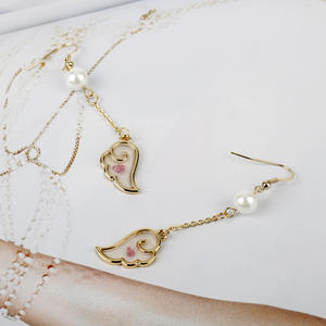 可爱动漫时尚饰品耳环女女孩不锈钢耳环时尚珍珠耳环 - Product Image 4