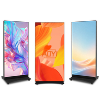 Afficheur LED extérieur sur pied P2.5 P3, panneau 960x1920mm avec roues, écran LED étanche de haute qualité, directement de l'usine