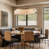 Lustre moderne minimaliste en marbre naturel rond, luminaire suspendu pour plafond haut, lampe suspendue décorative pour salon, LED
