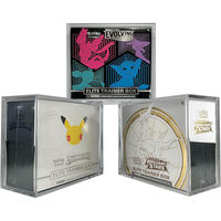 Boîte de présentation haut de gamme moderne en acrylique transparent, imprimée UV et gravée au laser, pour Elite Trainer Box ETB 151, avec couvercle magnétique, montage facile, pour la maison