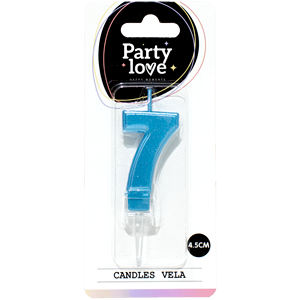 Candela Artigianale Blu in Cera di Soia 4,5 cm a Forma di Fiore, Decorativa per Torte di Compleanno, in Paraffina Digitale, Confezionata in Scatola per Feste - Product Image 1