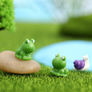 Miniature in resina: piccoli animali verdi, rane minuscole, all'ingrosso, da nascondere per decorazioni da giardino e artigianato per il Capodanno Cinese - Product Image 5