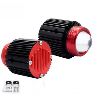 Mini phare LED double couleur avec lentille, modèle MO10, blanc/jaune, pour moto, garantie 2 ans - Product Image 1