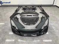 Kit de Carrocería de Fibra de Carbono Real Estilo M, Parachoques Delantero, Difusor Trasero, Faldones Laterales, Capó, Guardabarros, Alerón Trasero para McLaren 720S Upgrade