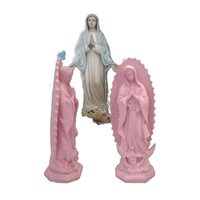 Sculpture en résine de Notre-Dame de Guadalupe peinte à la main, écologique, catholique mexicaine, Vierge Marie, forme irrégulière, pour la décoration de la maison