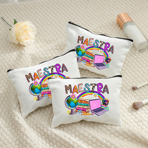Bolsa <span class=keywords><strong>de</strong></span> maquillaje personalizada con diseño <span class=keywords><strong>de</strong></span> regalos para profesora <span class=keywords><strong>de</strong></span> español, bolsa <span class=keywords><strong>de</strong></span> almacenamiento para artículos <span class=keywords><strong>de</strong></span> tocador <span class=keywords><strong>de</strong></span> viaje, bolsa <span class=keywords><strong>de</strong></span> cosméticos - Product Image 5