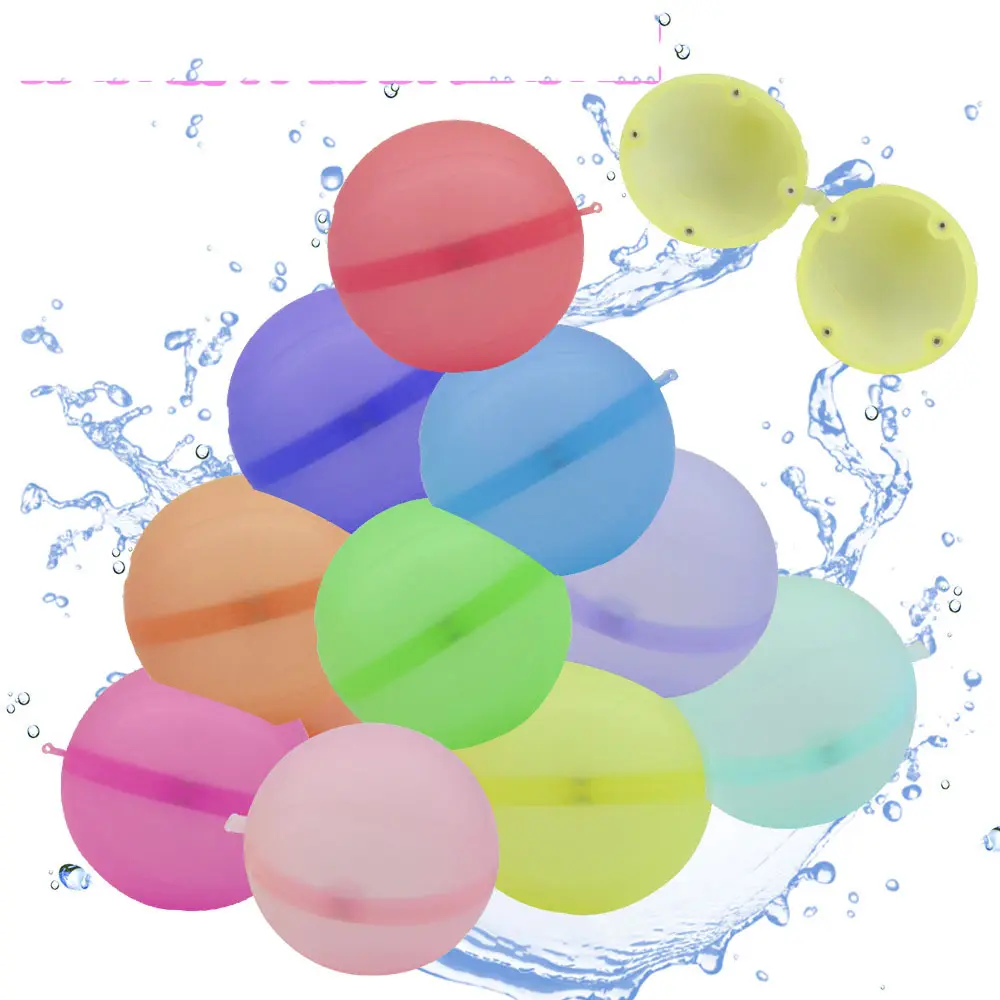 Waterballonnen Herbruikbare Snelvulling-Zelfafdichting Siliconen Waterbal Voor Kinderen Met Netzak Zomer Leuk Waterspeelgoed