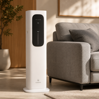 Humidificateur ultrasonique purificateur d'air à remplissage par le haut, grande capacité, sur pied, 10 litres, alimenté par courant alternatif, en plastique, pour usage domestique et hôtelier