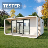 Maisonnette préfabriquée multifonctionnelle de style Apple, 1 chambre, 1 séjour, 1 salle de bain, cabane modulaire à vendre