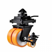 Roue de conteneur robuste avec verrouillage par torsion, roue en acier massif, frein latéral, personnalisable OEM/ODM, pour conteneur ISO