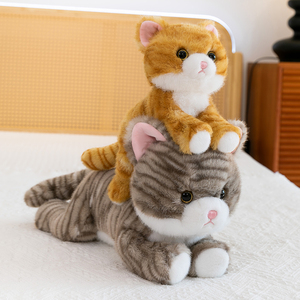 All'ingrosso simpatico gatto pigro di simulazione peluche realistico gatto imbottito animale PP cotone riempimento Stress sollievo per le occasioni di compleanno - Product Image 3