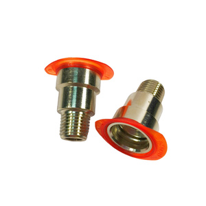 Prix usine PTFE pré-appliqué rouge bleu anneau prise mâle filetage mamelon en laiton nickelé <span class=keywords><strong>raccord</strong></span> de tuyau d'accouplement droit - Product Image 3