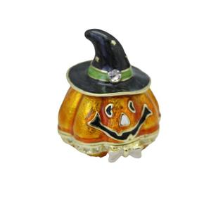 Cajas <span class=keywords><strong>de</strong></span> Recuerdos Modernas con Diseño <span class=keywords><strong>de</strong></span> Calabaza Mágica, Pintadas a Mano con Esmalte, <span class=keywords><strong>Caja</strong></span> Decorativa para Joyas, Regalo y Decoración <span class=keywords><strong>de</strong></span> Otoño y Halloween - Product Image 1