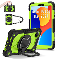 Housse de protection pour tablette Xiaomi Redmi Pad SE 8,7 pouces 2024, en silicone rigide et PC, avec sangle d'épaule antichoc, distributeur