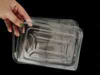 Boîte à croissants en plastique PET/PP de qualité alimentaire, étanche, transparente, type clamshell pour pâtisserie, emballage à emporter pour boulangerie fraîche