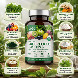 Complément alimentaire naturel pour adultes, fruits et légumes biologiques personnalisés, multivitamines, superaliments, super-verts, antioxydants, sans gluten, végétarien - Product Image 3