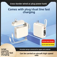 Vente en gros 20000mAh Ultra grande capacité prise secteur charge rapide banques d'alimentation prise murale auto-filaire banques de centrale électrique transfrontalière