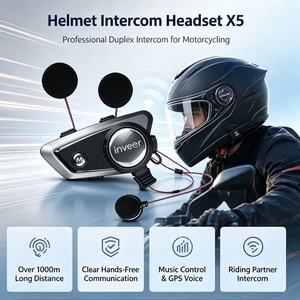 <span class=keywords><strong>Kit</strong></span> d'intercom <span class=keywords><strong>Bluetooth</strong></span> pour casque de <span class=keywords><strong>moto</strong></span> Inveer X5 1000M, communication duplex pour <span class=keywords><strong>2</strong></span> motards, système de communication pour <span class=keywords><strong>moto</strong></span> - Product Image 3