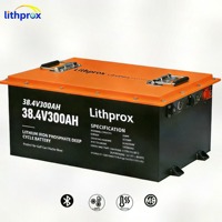 Batterie Lifepo4 38,4V 300AH avec communication Bluetooth, borne M8 pour chariot de golf, camping-car, camping, stockage d'énergie solaire domestique, OEM ODM