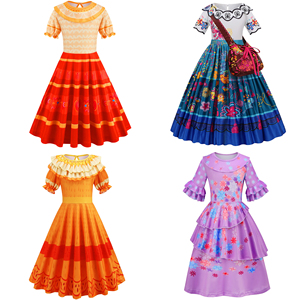 Vestido de <span class=keywords><strong>Mirabel</strong></span> de Encanto para Niñas, Vestidos de Princesa para Niñas, Disfraz de la Película para Fiesta de Halloween - Product Image 1