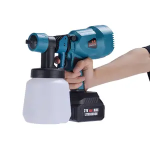 Cordless Power Tools Paint Sprayer Gun 21V Battery 1000ML Multi Function Electric Hand Held Paint Gun Spray Gun