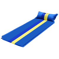 Tapis gonflable automatique léger pour le camping en plein air avec rembourrage en éponge, tissu en fil de PVC, résistant à l'humidité, pour pique-nique et plage