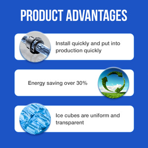 Máquina de Hielo en Tubo Automática Controlada por PLC con Acero Inoxidable 304, Producción de 1 a 30 Toneladas, Uso Comercial, Motor y Bomba - Product Image 2