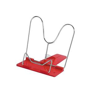 RHEITA support de lecture en métal avec base en plastique pliable rouge - Product Image 1