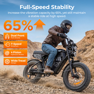 จักรยานไฟฟ้า US Stock Tire Fatbike ขนาด 20 นิ้ว รุ่น Road Bike 60V40Ah Ultra-T ระบบกันสะเทือนเต็มรูปแบบ สำหรับผู้ใหญ่ M20 3.0 US EU รุ่นปรับแต่งเอง Engwe M2 - Product Image 6