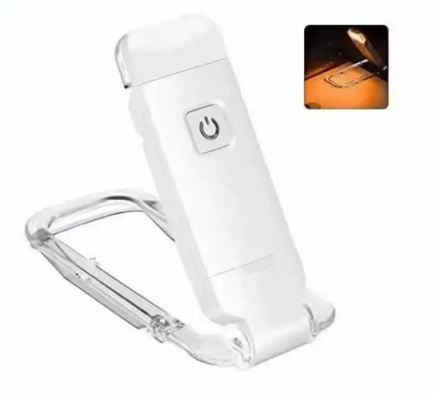 Newest Amazon Foldable USB Rechargeable Reading Light Led Clip on Book Light for Bed