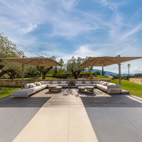 Ensemble de canapés modernes en corde tressée pour l'extérieur - Imperméable et résistant au soleil - Meubles de jardin, de terrasse, de villa et de maison d'hôtes