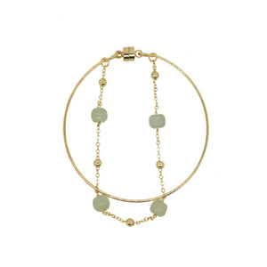 Hetian <b>Jade</b> Double Layer Bracelet For Women Simple Stackable <b>Bangle</b> Gift Jewelry - Product Image 5