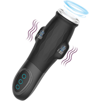 Vente Chaude Masturbateur Masculin Automatique à Double Vibration et Aspiration, Jouet Sexuel Électrique à Aspiration, Coupe d'Avion Étroite pour Homme