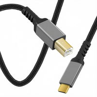 Câble USB Type C vers USB B 2.0 pour imprimante, scanner, clavier MIDI, piano numérique, plaqué or, blindé, 1M 2M 3M 5M