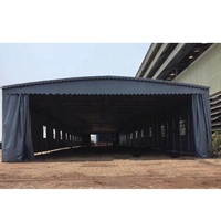 Abri de stockage pliable et mobile, Tente à toit coulissant, Barnum, Abri de voiture, Garage, Tunnel de stockage