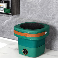 Mini-lave-linge pliable 4,5 L avec lumière bleue bactériostase, petite machine à laver portable pour chaussettes et lingerie