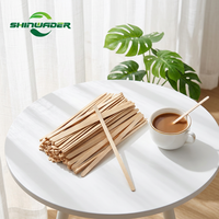 Bâtonnets à café écologiques, emballés individuellement dans du papier, agitateurs à café jetables en bois pour restaurant
