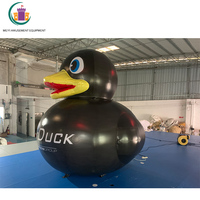 Canard noir gonflable 3mH personnalisé Canard gonflable géant en caoutchouc à vendre Canard gonflable promotionnel