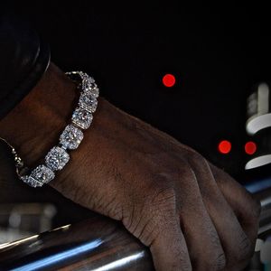 Cz 5A Cubic Zirconia Cluster para cadena de tenis para hombres Iced Out Bling collar pulsera conjunto para boda o regalo - Product Image 4