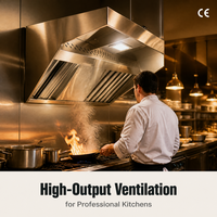 Hotte aspirante commerciale en acier inoxydable Jingzhilan à forte aspiration pour cuisine de restaurant et d'hôtel